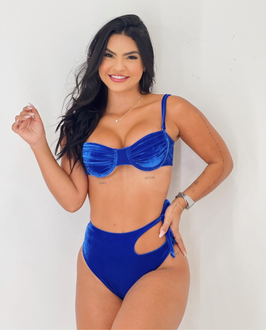 Velvet Blue Bikini Set